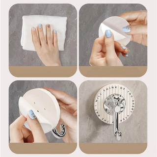 Combo 4 móc dán treo đồ dán tường chịu lực cao dùng cho nhà tắm nhà bếp tiện lợi dễ lắp đặt