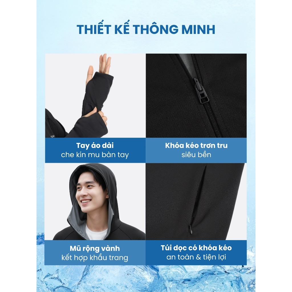 Áo khoác chống nắng nam 2 lớp TOKYOLIFE áo khoác 2 mặt cao cấp thoáng mát chống tia UV 40005564
