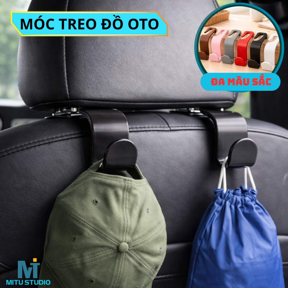 Móc Treo Đồ Gắn Ghế Xe Ô Tô Hình Chữ S – Móc Treo Đa Năng Cho Xe Hơi - Nhựa Cao Cấp Đa Màu Sắc, Thiết Kế Chắc Chắn