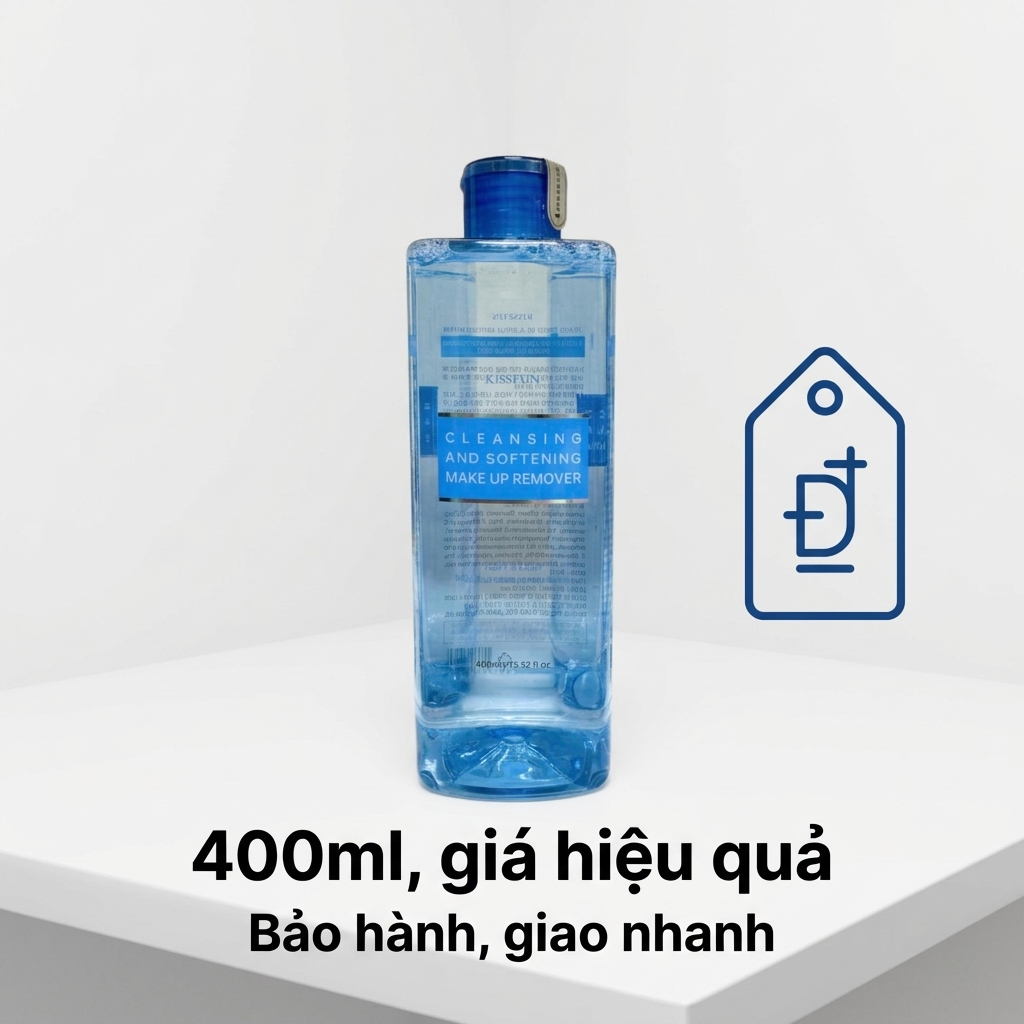 Nước tẩy trang Hàn Quốc KISSFUN 400ml | Làm Sạch - Giữ Ẩm - Dịu nhẹ cho da nhạy cảm