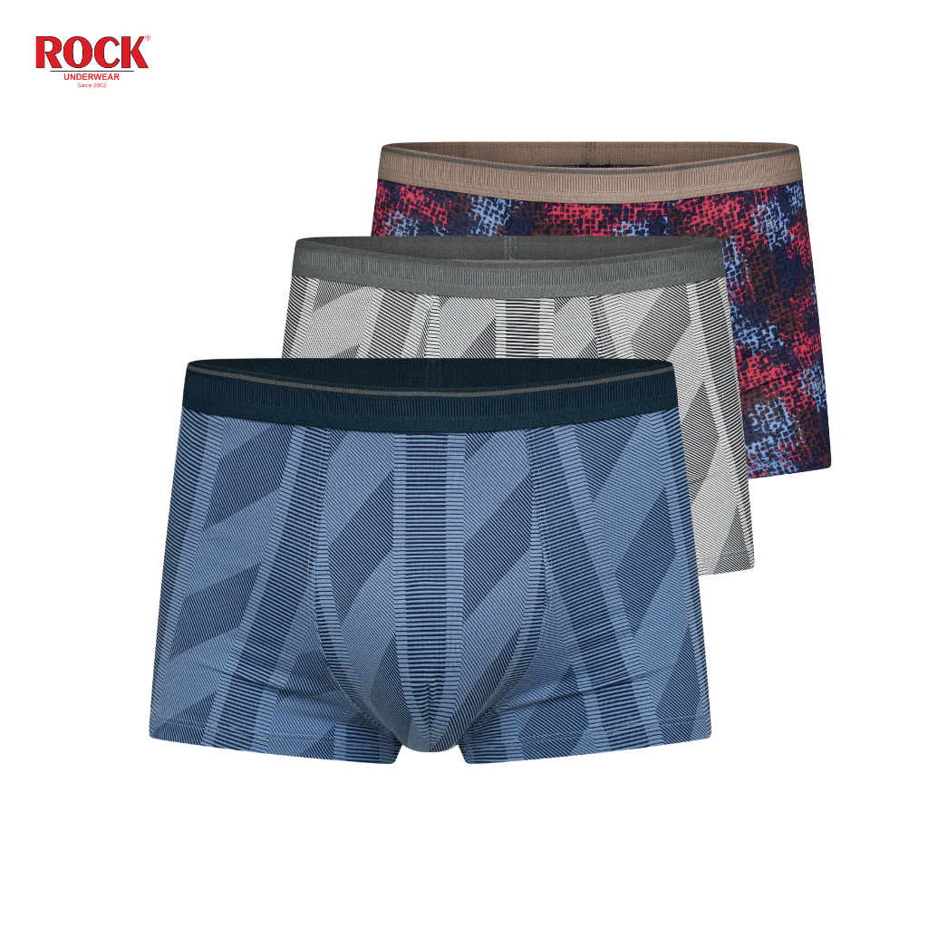 Combo3 Quần Lót Nam ROCK QA5082 Kiểu Dáng Đùi Cao Cấp,Quần Lót Cotton Thoáng Mát Thấm Hút Mồ Hôi