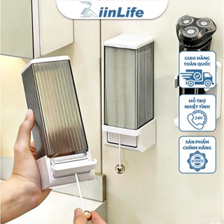 ZiinLife Hộp Đựng Bông Tẩy Trang Treo Tường Tự Động, Chống Thấm Nước, Chống Bụi,Tiết Kiệm Không Gian