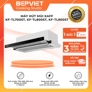 Máy hút mùi Kaff KF-TL700ST KF-TL800ST KF-TL900ST đa dạng kích thước hút khử trực tiếp qua than hoặc dẫn ống