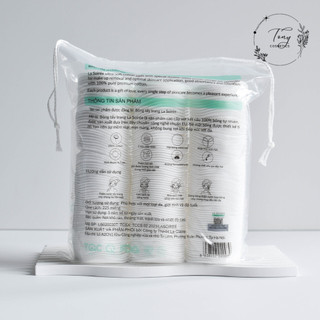 Bông Tẩy Trang La Soiree Premium Cotton 225 miếng - 100% Cotton Tự Nhiên Siêu Mềm Mịn Không Xơ Bông