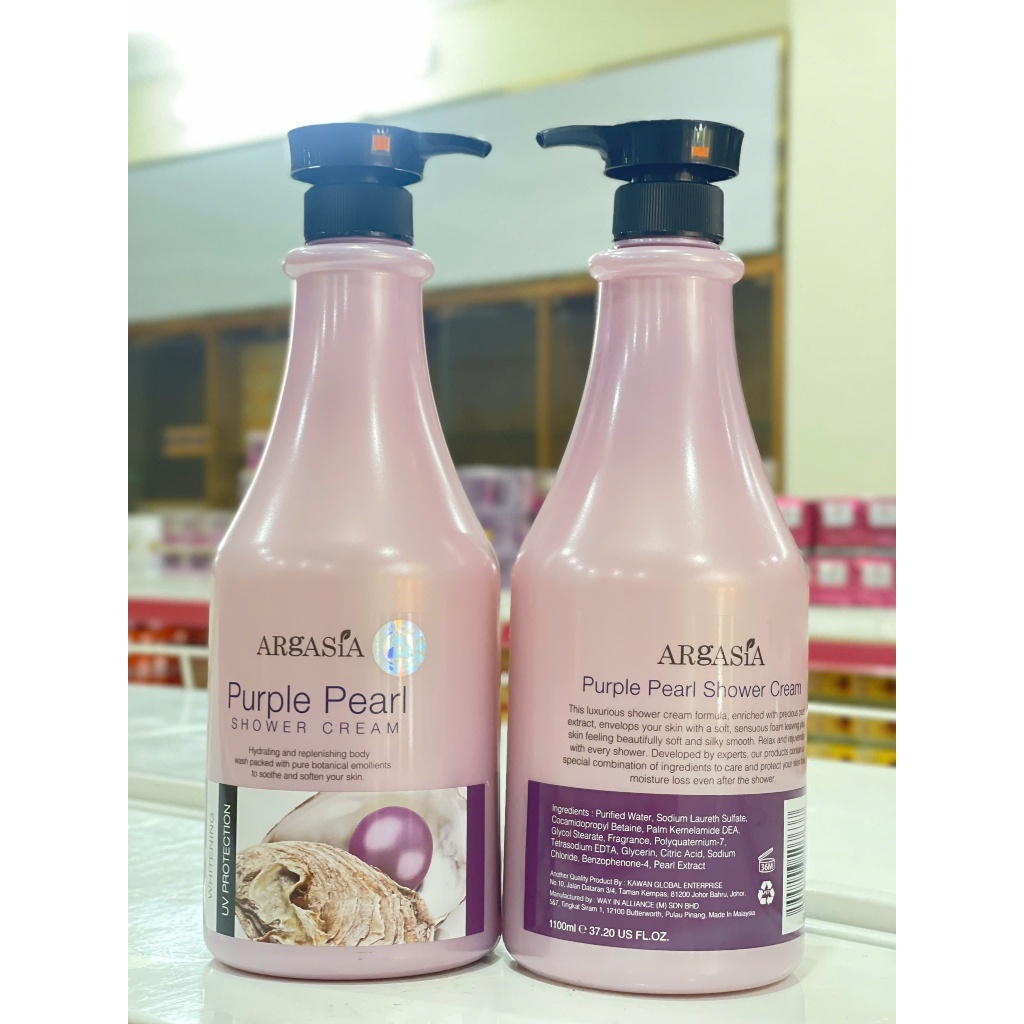 ARGASIA - SỮA TẮM TINH CHẤT NGỌC TRAI TÍM ARGASIA PURPLE PEARL SHOWER CREAM 1100ML