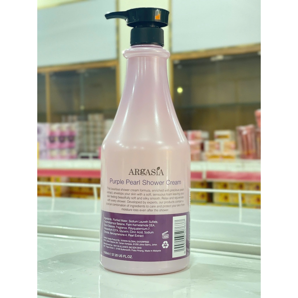 ARGASIA - SỮA TẮM TINH CHẤT NGỌC TRAI TÍM ARGASIA PURPLE PEARL SHOWER CREAM 1100ML