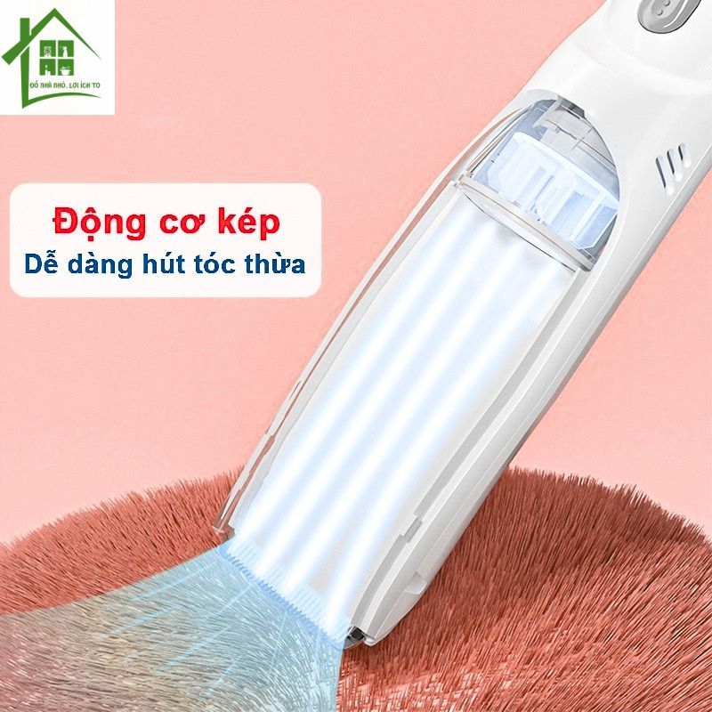 Tông đơ cắt tóc cho bé misuta, tonder tự động hút tóc rơi, máy tăng đơ hớt tóc êm dùng cho trẻ em.