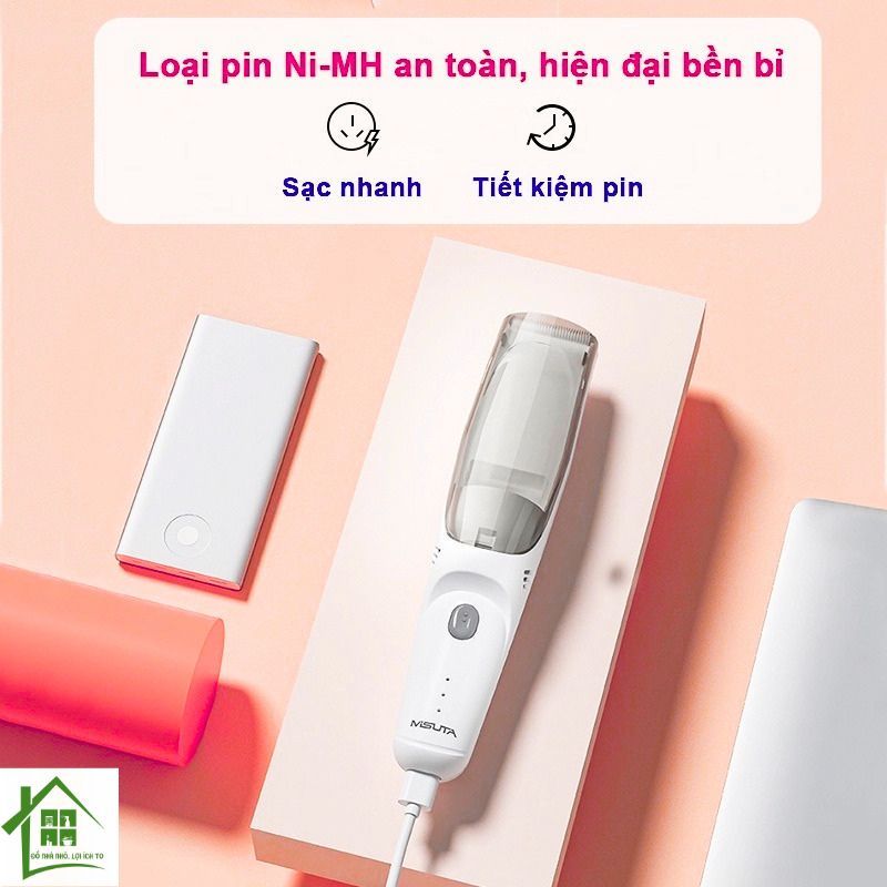 Tông đơ cắt tóc cho bé misuta, tonder tự động hút tóc rơi, máy tăng đơ hớt tóc êm dùng cho trẻ em.