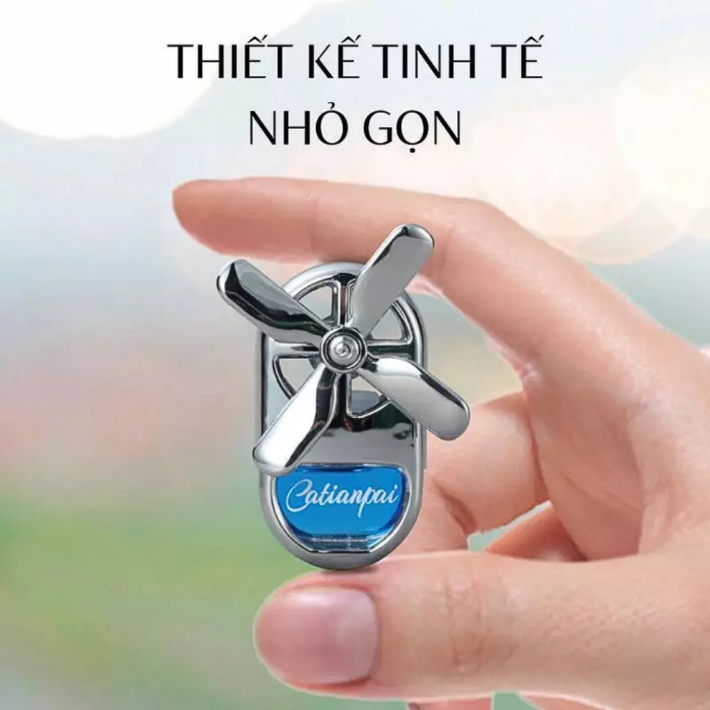 Nước Hoa Ô Tô CATPAI VAROMAS Gắn Cửa Gió Xe Hơi Với Cánh Quạt Tự Động Quay Nhờ Gió Khử Mùi Hôi Nhanh Chóng 10ML KT87