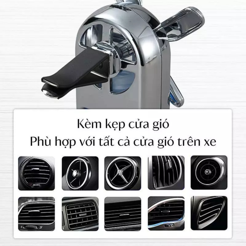 Nước Hoa Ô Tô CATPAI VAROMAS Gắn Cửa Gió Xe Hơi Với Cánh Quạt Tự Động Quay Nhờ Gió Khử Mùi Hôi Nhanh Chóng 10ML KT87