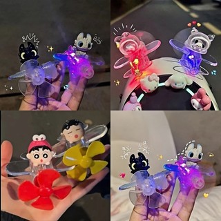 Cối xay gió phát sáng bằng sức gió - Trang trí dễ thương cho xe máy/xe điện, phụ kiện hoạt hình cho mũ bảo hiểm