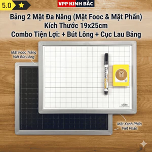Bảng Viết Học Sinh 2 Mặt Khổ A4 Đức Thanh - Viết Được Cả Bút Và Phấn.