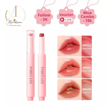 Son bóng PINKFLASH bóng đôi môi căng mọng, mịn màng cảm giác nhẹ nhàng không bết dính PF-L22