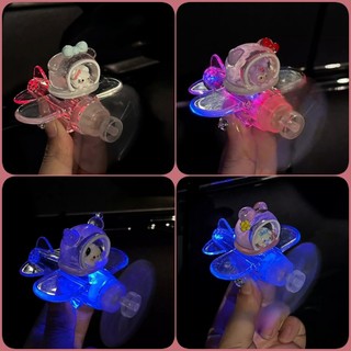 Cối xay gió phát sáng bằng sức gió - Trang trí dễ thương cho xe máy/xe điện, phụ kiện hoạt hình cho mũ bảo hiểm