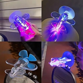 Cối xay gió phát sáng bằng sức gió - Trang trí dễ thương cho xe máy/xe điện, phụ kiện hoạt hình cho mũ bảo hiểm