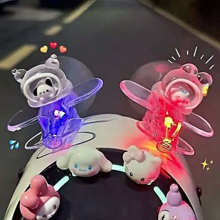 Cối xay gió phát sáng bằng sức gió - Trang trí dễ thương cho xe máy/xe điện, phụ kiện hoạt hình cho mũ bảo hiểm
