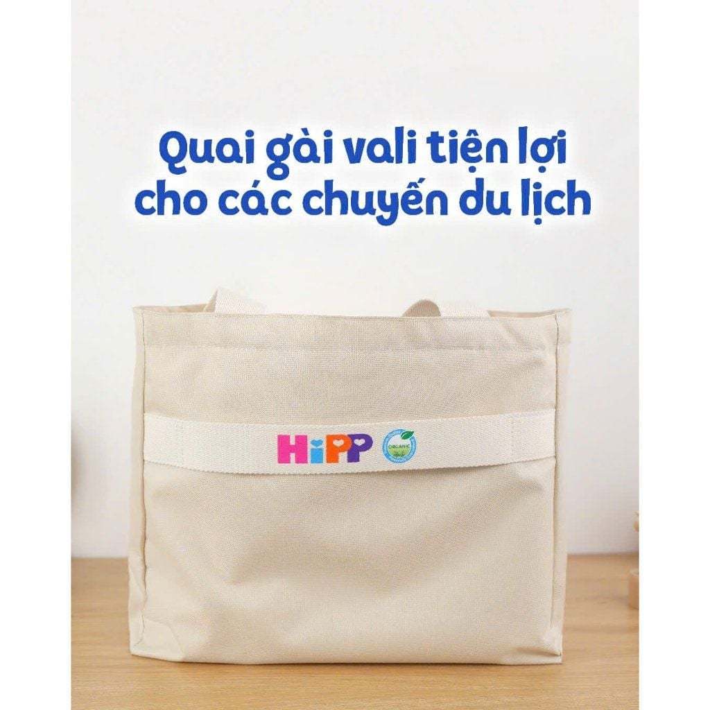 Túi vải HiPP đa năng/áo thun cho mẹ bỉm sữa, có khóa kéo, mang đi làm, đi chơi, đi dã ngoại