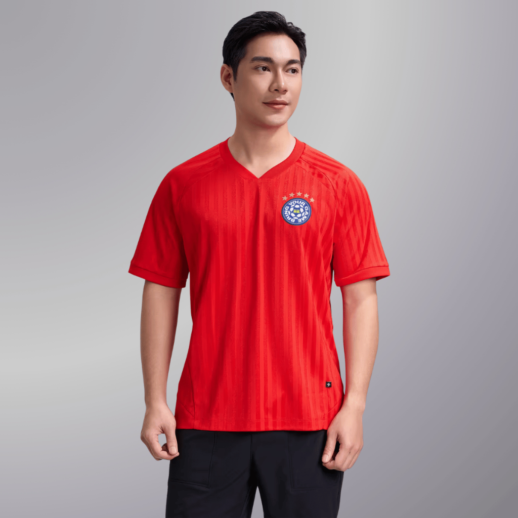 [TẶNG QUẦN SHORT]Áo thun nam cổ V Jacquard Exdry ProActive World Cup áo đa năng thể thao bóng đá, mặc hàng ngày COOLMATE
