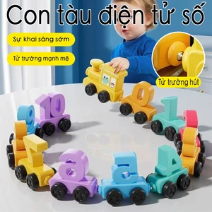 Bộ Tàu Hóa Số Đường Ray Từ Hoạt 12PC Đồ Chơi Montessori Giáo Dục Cho Bé Trai Bé Gái 2-5 Tuổi Quà Tặng Hoàn Hảo