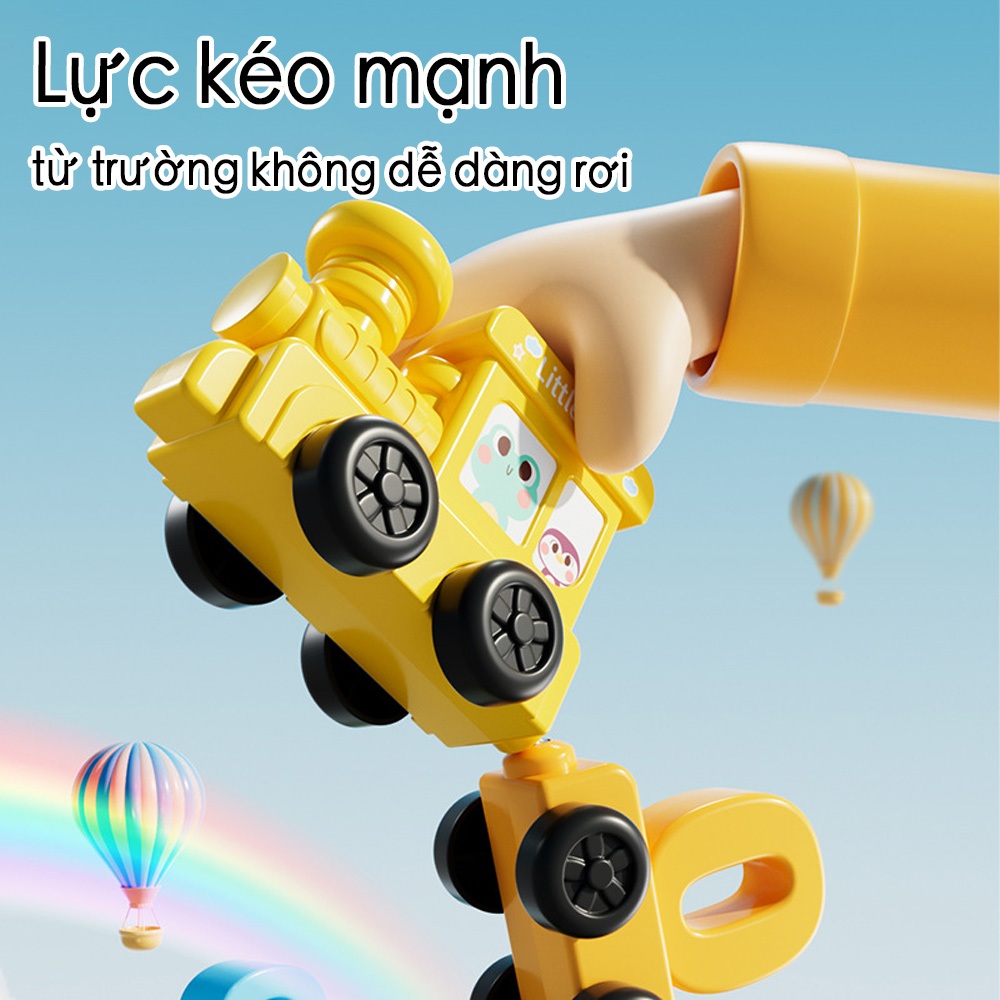 Bộ Tàu Hóa Số Đường Ray Từ Hoạt 12PC Đồ Chơi Montessori Giáo Dục Cho Bé Trai Bé Gái 2-5 Tuổi Quà Tặng Hoàn Hảo