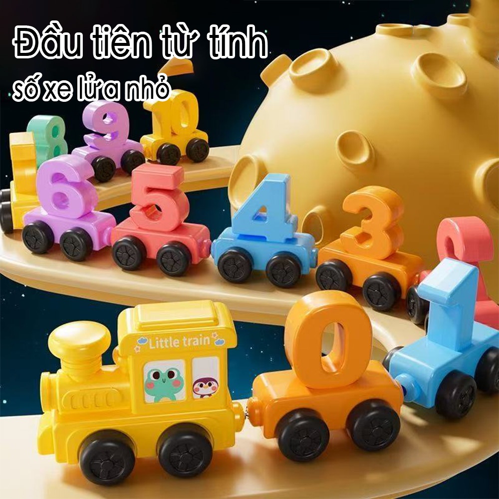 Bộ Tàu Hóa Số Đường Ray Từ Hoạt 12PC Đồ Chơi Montessori Giáo Dục Cho Bé Trai Bé Gái 2-5 Tuổi Quà Tặng Hoàn Hảo