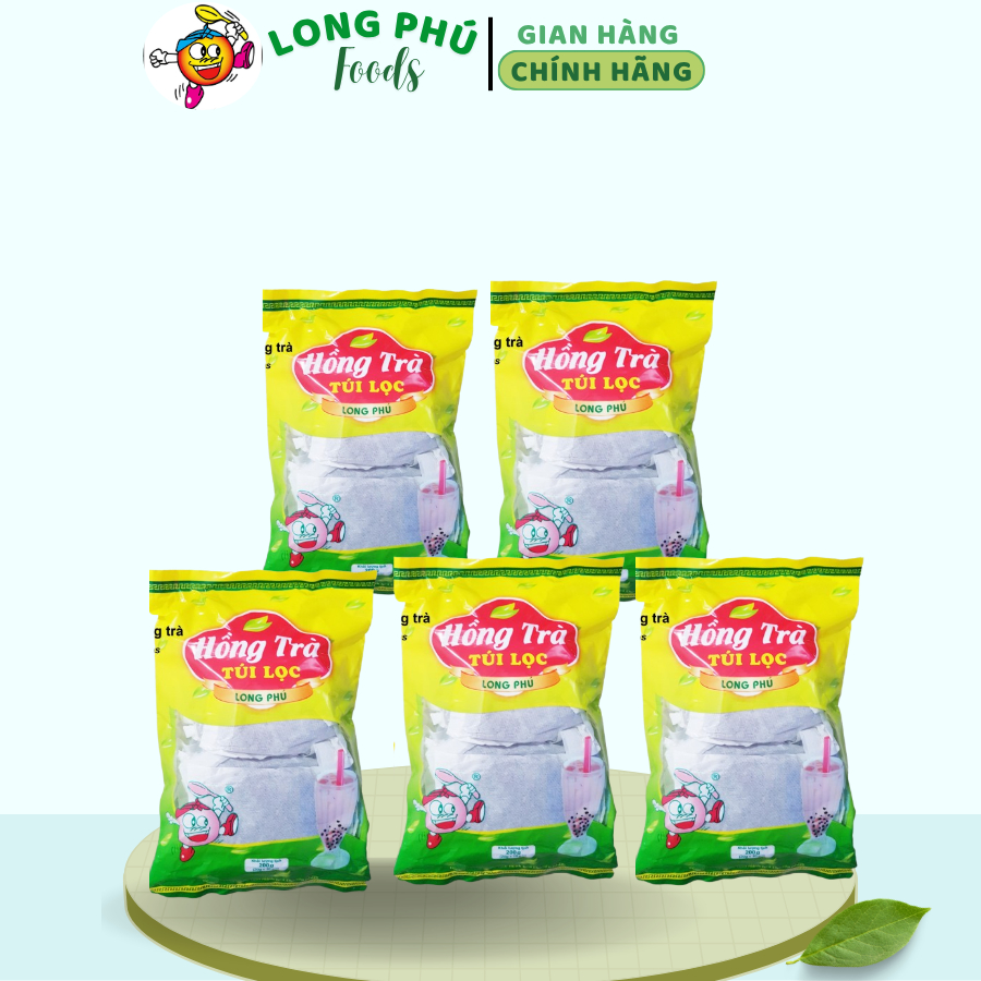 [THÙNG 50 GÓI] Hồng Trà Truyền Thống Long Phú túi 200gr - Nguyên liệu Trà, Trà sữa, Trà Trái Cây