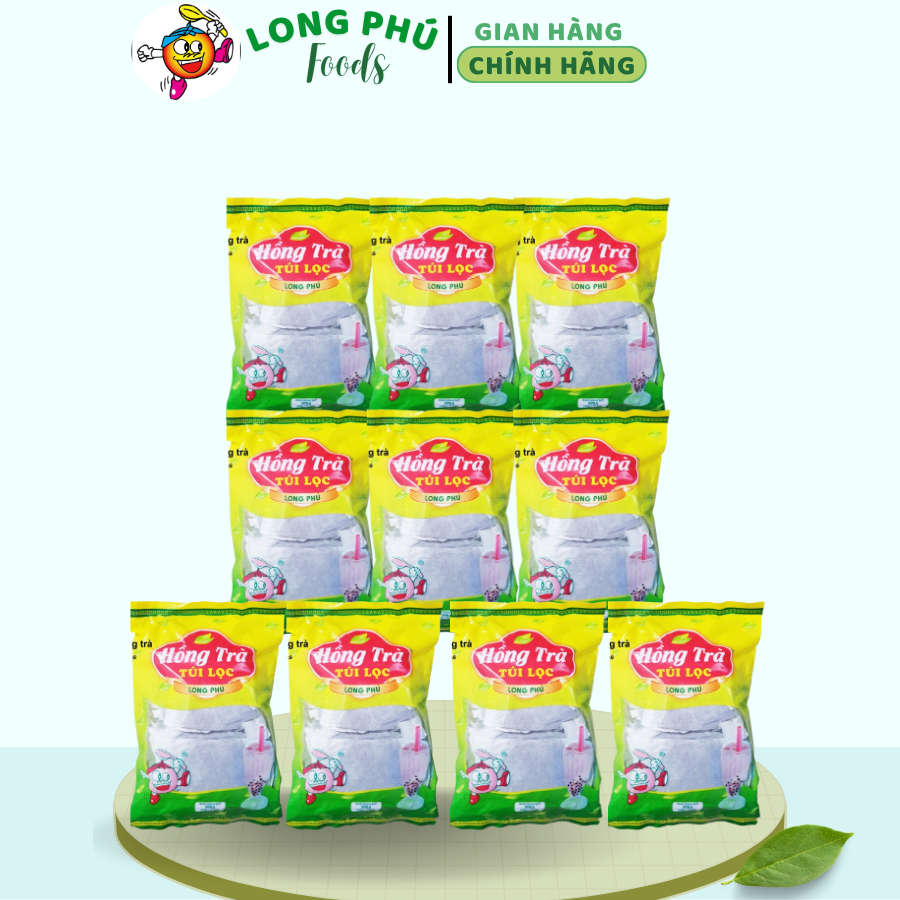 [THÙNG 50 GÓI] Hồng Trà Truyền Thống Long Phú túi 200gr - Nguyên liệu Trà, Trà sữa, Trà Trái Cây