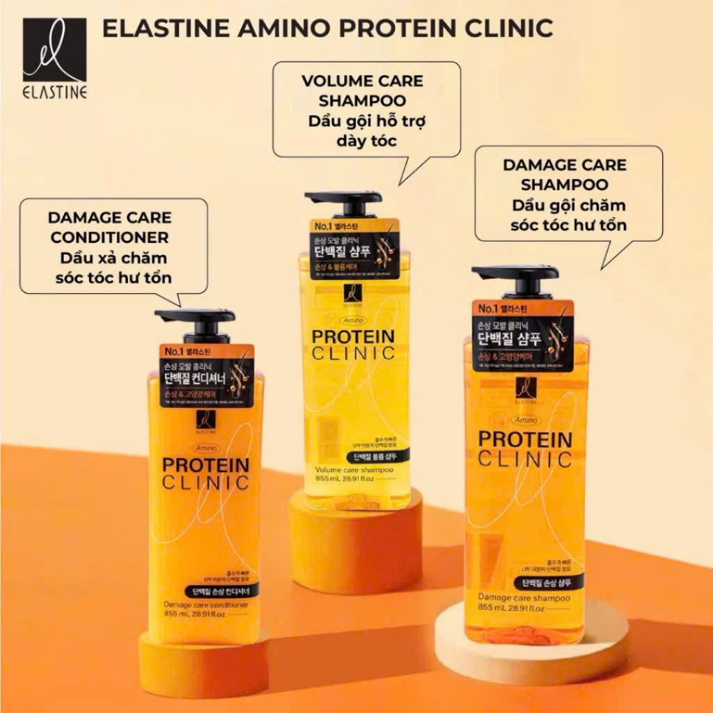 CẶP GỘI XẢ ELASTINE AMINO PROTEIN CLINIC 850ML