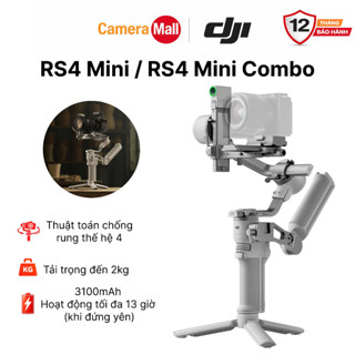 DJI RS 4 Mini – Gimbal Rs4 Mini chống rung máy ảnh nhỏ gọn, tải trọng 2kg, quay dọc Chính Hãng