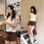 Áo Thô Tay Bồng Trễ Vai Kèm Dây Thắt Eo, Áo Kiểu Tay Bồng Buộc Eo Siêu Xinh Cho Chị Em - A594.