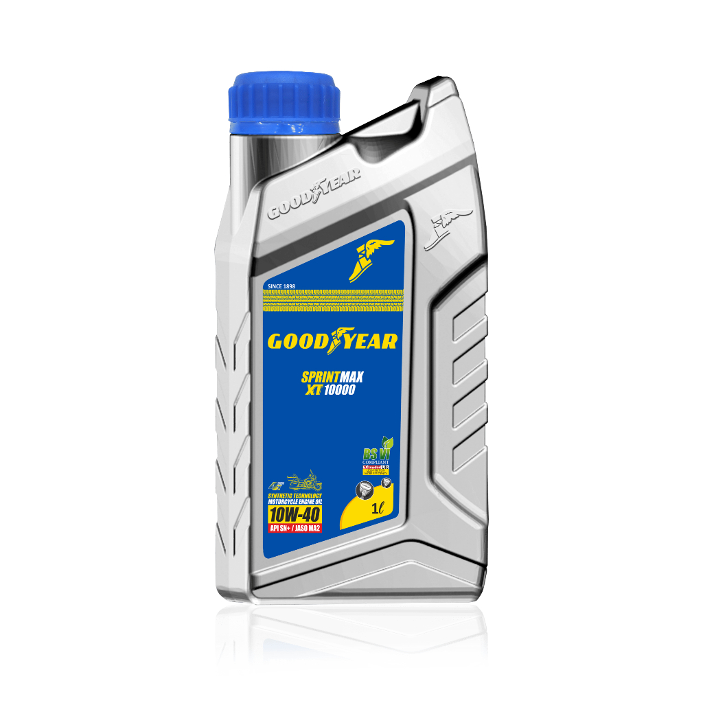 Combo 2 Chai Dầu Nhớt Dành Cho Xe Số, Côn Tay Goodyear XT10000 10W40 Dung Tích 1L - Không Kèm Quà