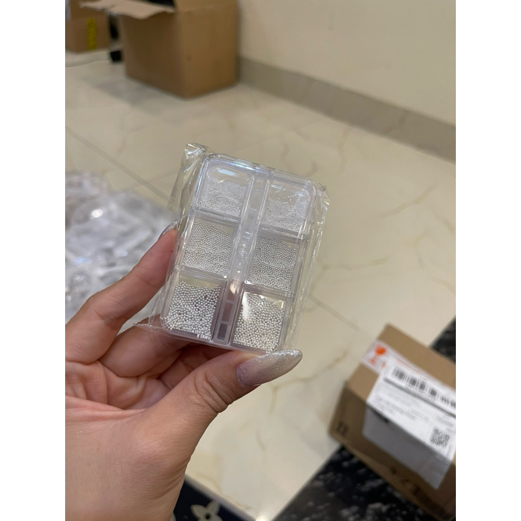 Bi bạc mini nhiều kích cỡ phụ kiện trang trí nail  Linh Bùi