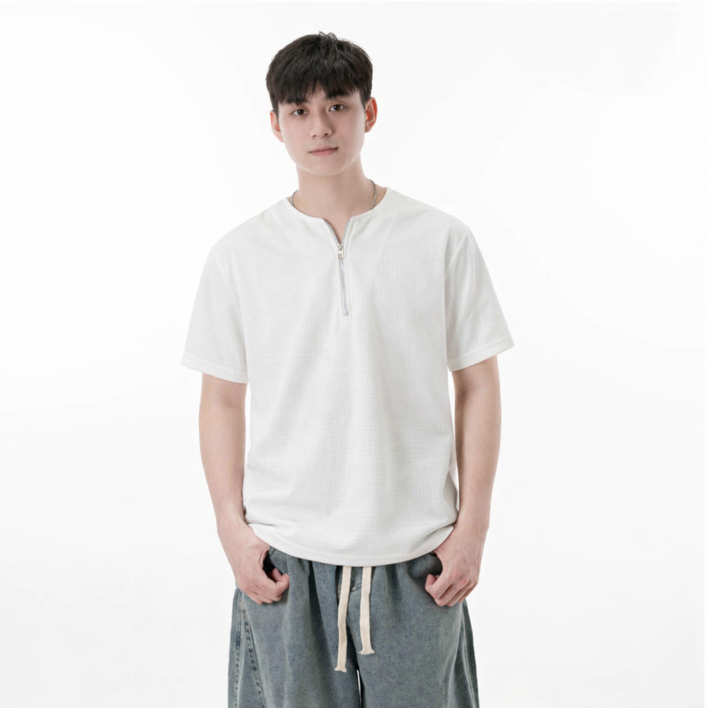 Áo Thun Cổ ZIP RT CLASSY Nam Nữ Form Regular Trẻ Trung Chất Liệu Air Cotton Thoáng Mát