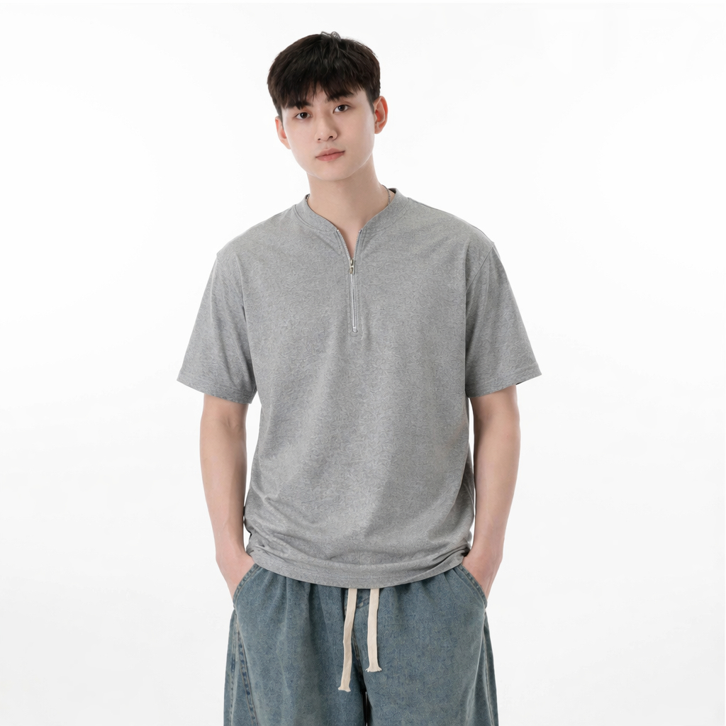 Áo Thun Cổ ZIP RT CLASSY Nam Nữ Form Regular Trẻ Trung Chất Liệu Air Cotton Thoáng Mát