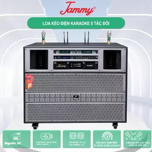 LOA ĐIỆN 5 TẤC ĐÔI JAMMY A218K6 PRO - CÔNG SUẤT 4200W - MICRO HÁT SIÊU NHẸ, BẮT SÓNG XA 80 MÉT XUYÊN TƯỜNG