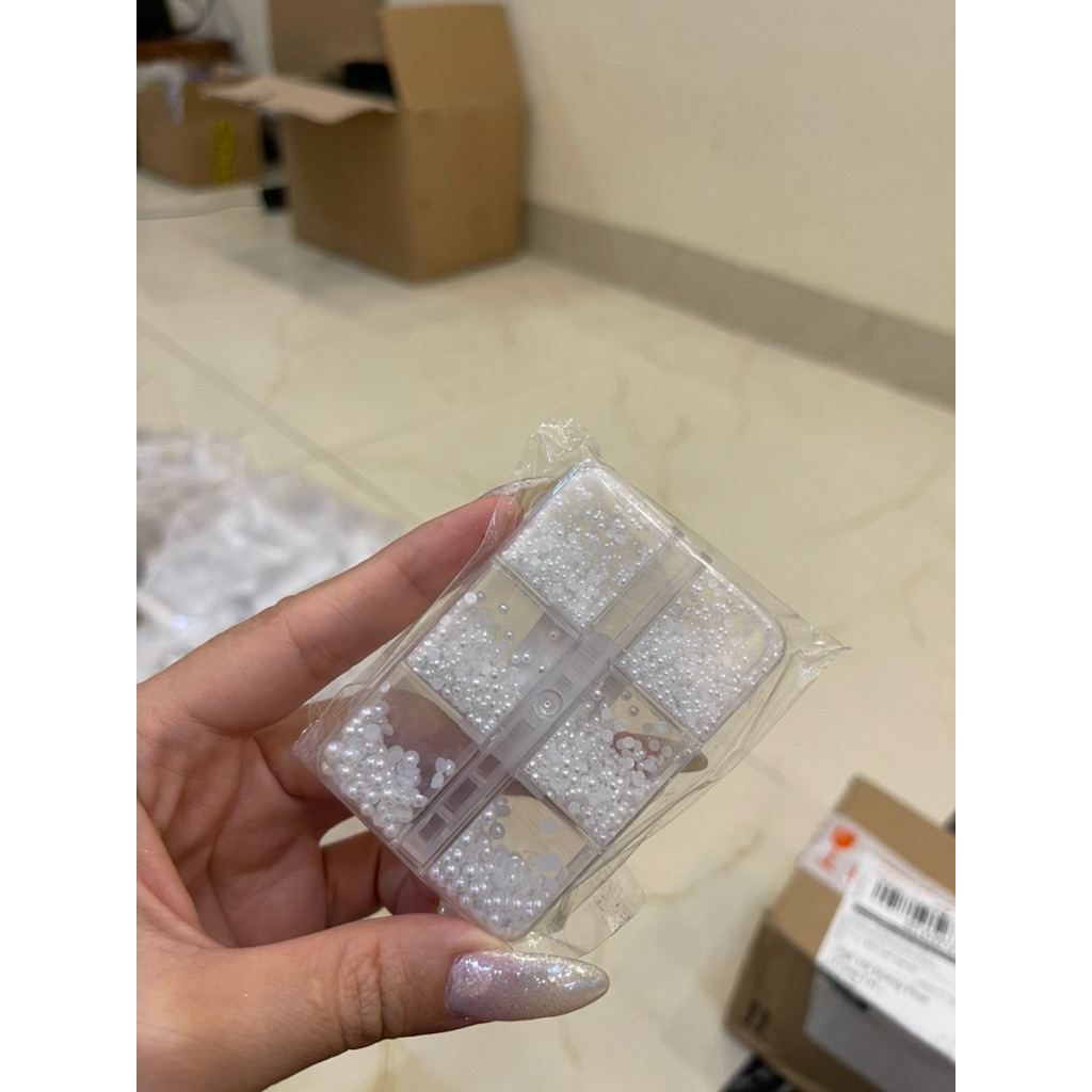 ngọc trai chân bằng mini nhiều kích cỡ phụ kiện trang trí nail -Linh Bùi