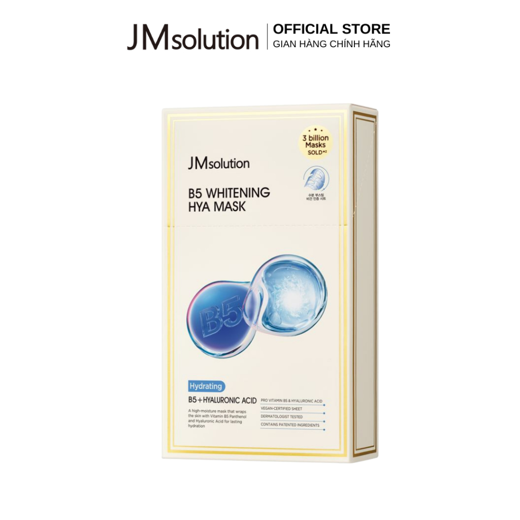 JMsolution Mặt Nạ B5 Whitening Hya Mask Chính Hãng Cấp Ẩm Chuyên Sâu Cho Da Khô Dưỡng Da Căng Mịn