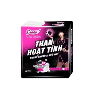 Combo 6 gói Băng vệ sinh Diana siêu thấm than hoạt tính siêu mỏng cánh 8 miếng