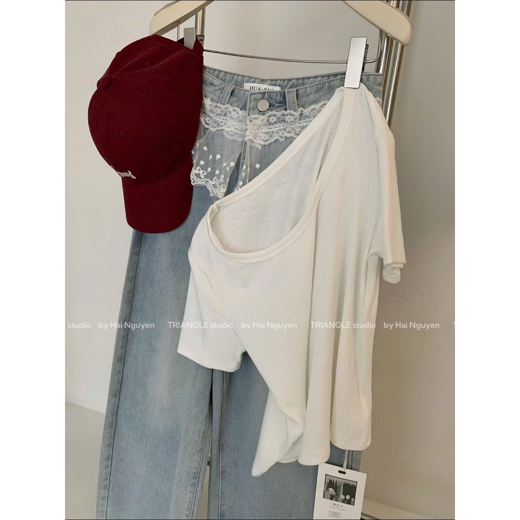 TRIANGLE - Pastel T-shirt (Cân nhắc kỹ, return is not welcomed) - Áo thun Hàn Quốc chất vải cao cấp siêu đẹp, mát