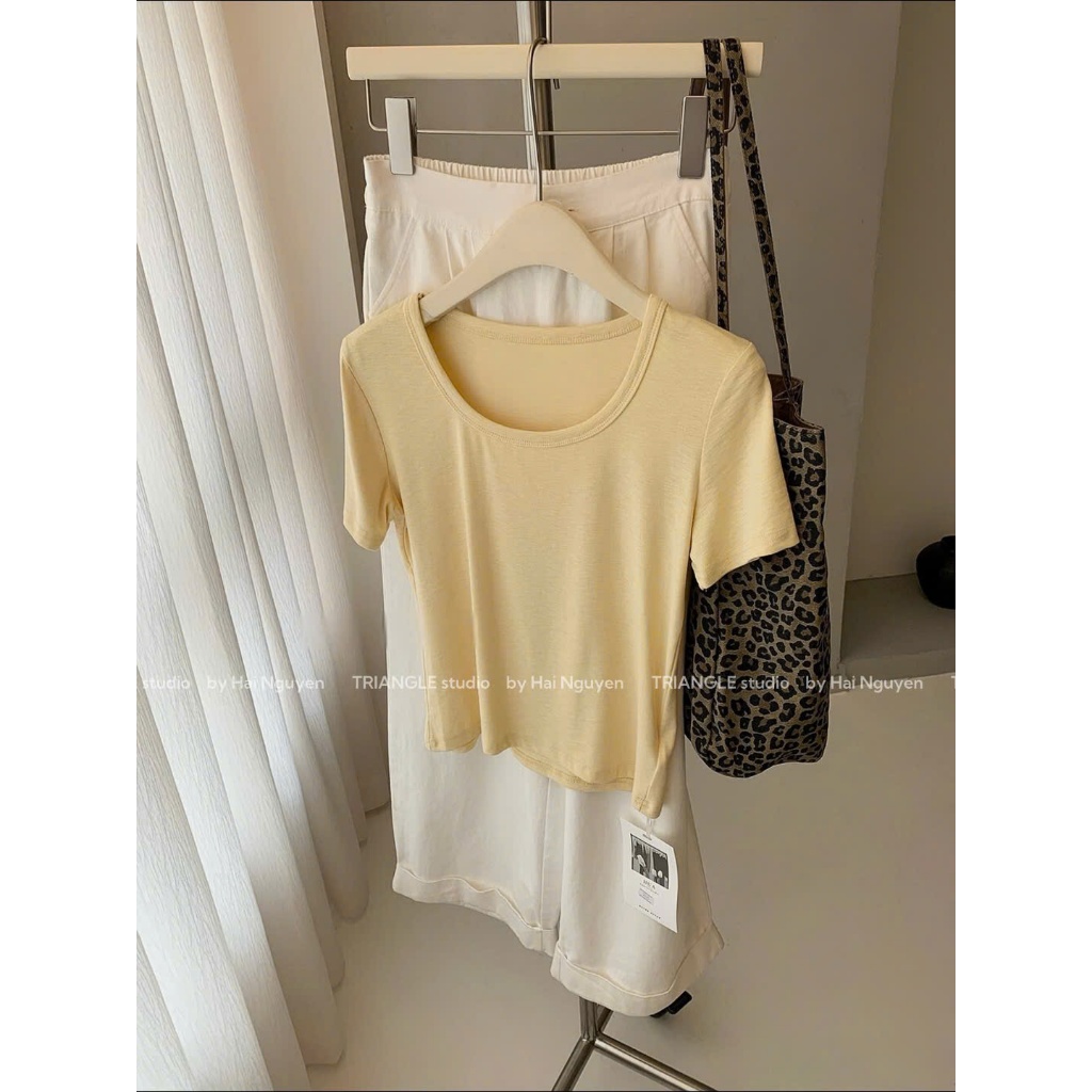 TRIANGLE - Pastel T-shirt (Cân nhắc kỹ, return is not welcomed) - Áo thun Hàn Quốc chất vải cao cấp siêu đẹp, mát