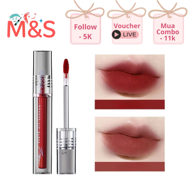 Son kem lì ZEESEA Misty Lip Glaze màu nhung lì mịn thời trang 1.8g