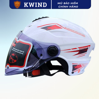 Nón bảo hiểm nửa đầu kính dài chống nắng , an toàn, thể thao, phù hợp nam, nữ, freesize 56-59cm