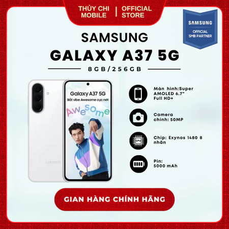 Điện Thoại Samsung Galaxy A37 5G 8GB/256GB - Hàng Chính Hãng Samsung Việt Nam