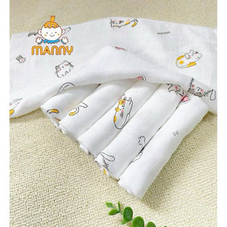 Set 5 khăn sợi tre lụa 100% cao cấp Manny