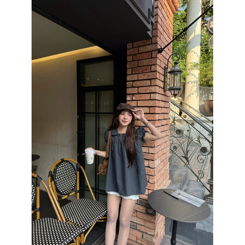 Quần short bí nhún cạp chun Nữ the.sweaterweather TSW
