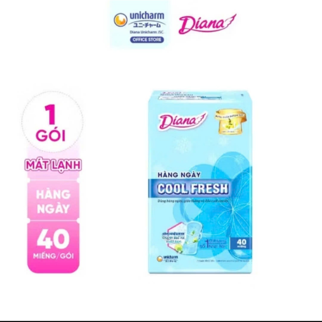 [Combo 6 gói] Băng Vệ Sinh Diana Hàng Ngày Sensi Cool Fresh Mát Lạnh 20/40 miếng