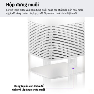 Đèn bắt muỗi kiêm đèn ngủ dùng cổng USB tiết kiệm điện an toàn tiện dụng cho phòng ngủ