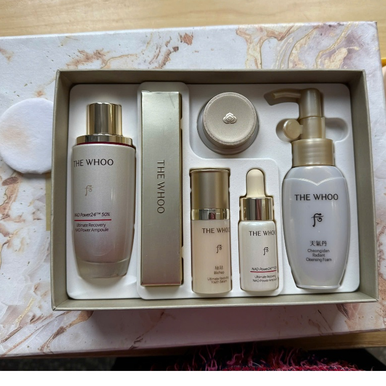 V12_ Set The Whoo NAD Power24™ ltimate Recovery NAD Power Ampoule Set, hỗ trợ da lão hóa