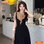 Đầm thiết kế BEMINE cổ trụ phối tơ bèo dáng chữ A phù hợp đi làm-B491