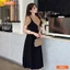 Đầm thiết kế BEMINE cổ trụ phối tơ bèo dáng chữ A phù hợp đi làm-B491